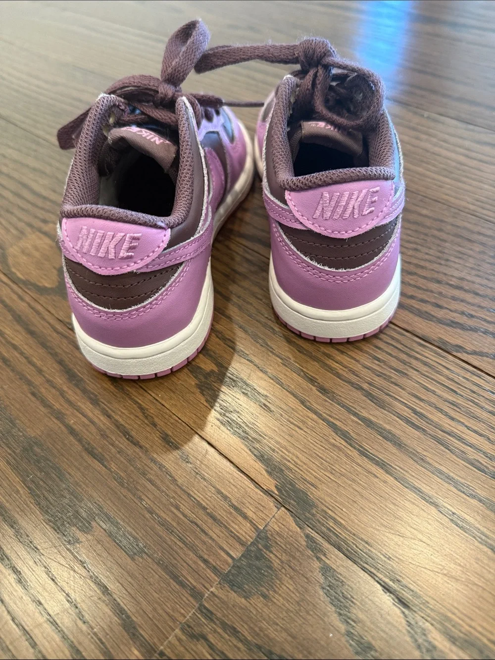 Nike Dunks Kids Two-Tone Pink/purple and Brown Low-Top Sneakers